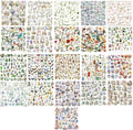 Vintage Vellum Stickers Floral Plants Elements Scrapbooking Supplies Flowers Botanic Natural Translucent Paper Self-Adhesive Junk-Journal Items (All Plants Collection)