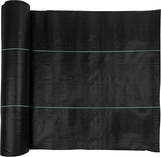 Woven Geotextile Fabric for Driveway and Road Stabilization, Construction Underlayment, Erosion Control, Commercial Grade 50 Year for Gravel Roads and Pavers (12.5x60) Ships Folded
