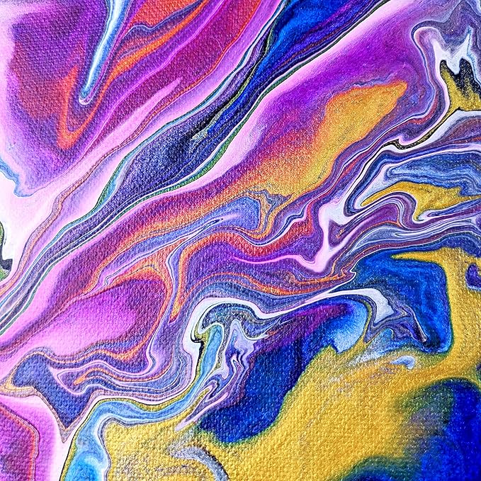 ARTISTIK Acrylic Pouring Paints - 8 x 100ml Paint Colour Set with 2 Mixing Cups - Paint Bottles for Art Supplies, Canvas, Glass, Paper, Wood, Stone, Tile
