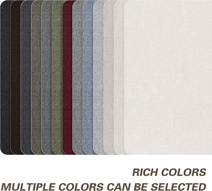KING MOUNTAIN Fine Linen Repair Patches, Self-Adhesive Linen Fabric Patches, 8X11 inch Extra Size, Multi Color, Can be Used for Linen Sofa Repair and Linen Clothes Repair(Dark Grey,8" x 11")