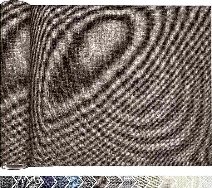 Fine Linen Repair Patches, Self-Adhesive Linen Fabric Patches, 12X40 inch Extra Size, Multi Color, Can be Used for Linen Sofa Repair and Linen Clothes Repair(12" x 40",Brown 1.0)
